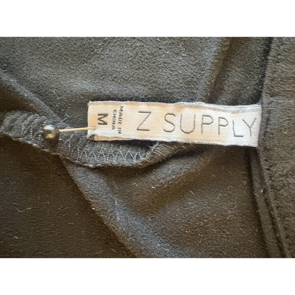 Z Supply Black Suede Tank top size Medium V Neck - Picture 2 of 6